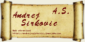 Andrej Sirković vizit kartica